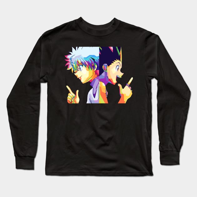 Killua Gon HxH Long Sleeve T-Shirt by Pure Touch